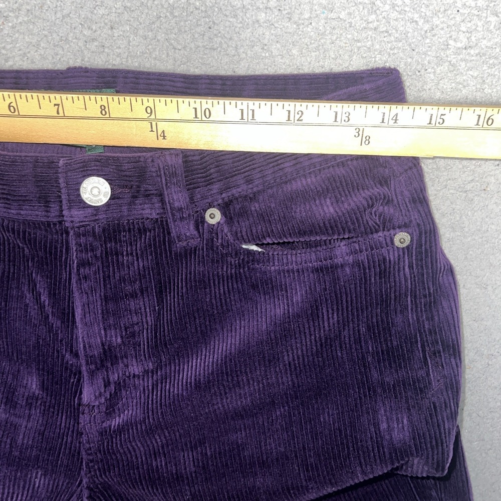 VTG Lauren Jeans Co. Pants Womens Sz 6 (29 x 31) Purple Corduroy Cords Flare Y2K - Picture 9 of 10